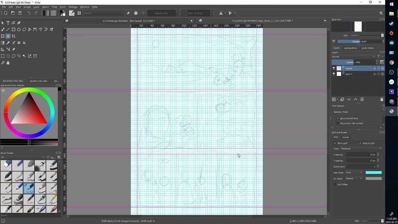 Krita For Comics Ep. 2: Page Setup