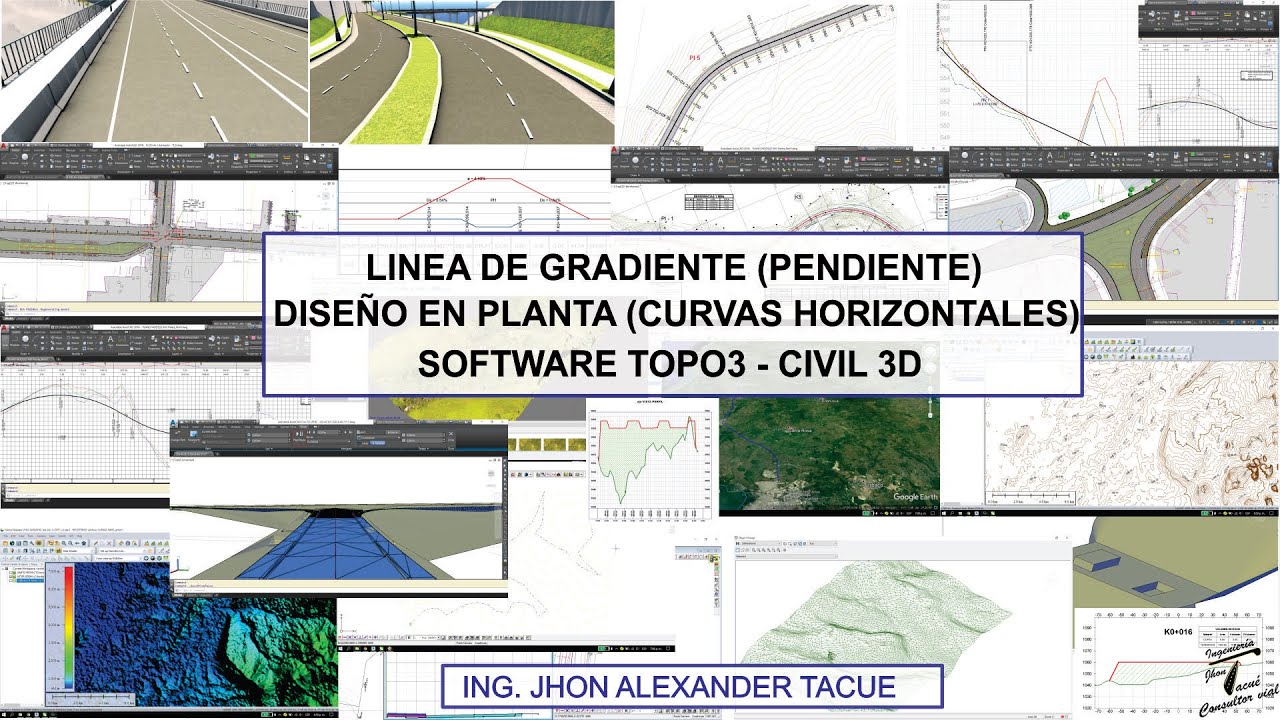 3-LINEA DE GRADIENTE - EJE EN PLANTA (CIVIL 3D)