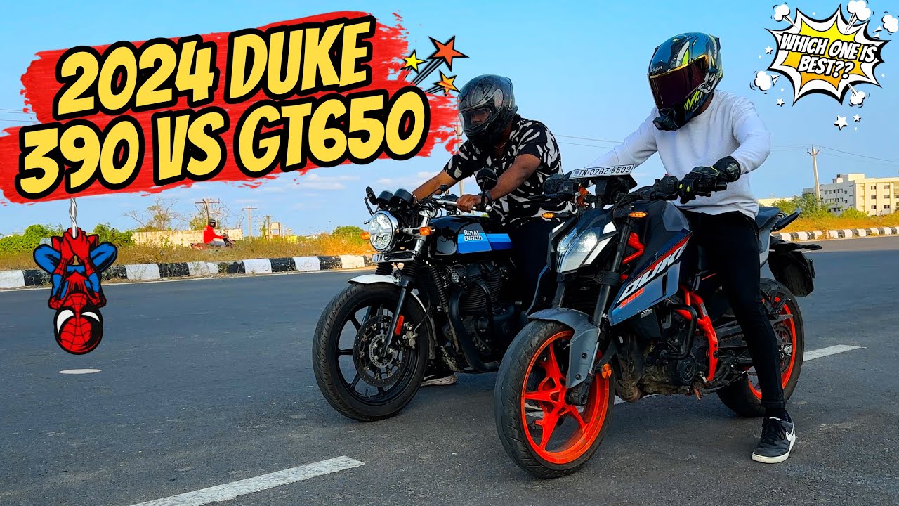 2024 DUKE 390 VS GT650🔥WHICH ONE IS BEST☠️??