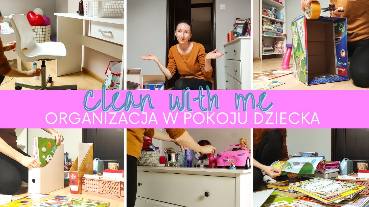Porządki i organizacja w pokoju dziecka || pojemniki do przechowywania diy || clean with me