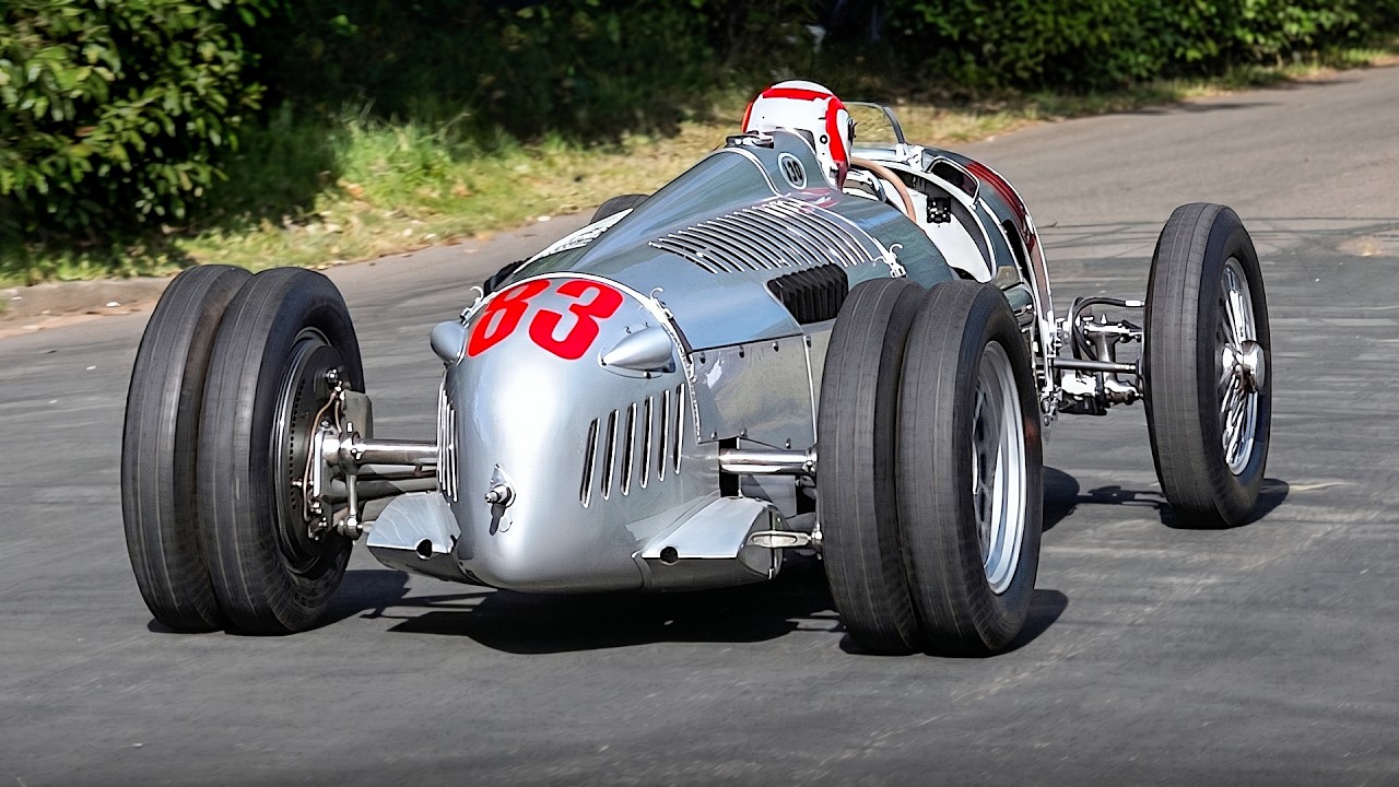 The 6.0L V16 powered 1936 Audi Type C BRUTAL Sound | Start up Procedure, Warm up, Accelerations!