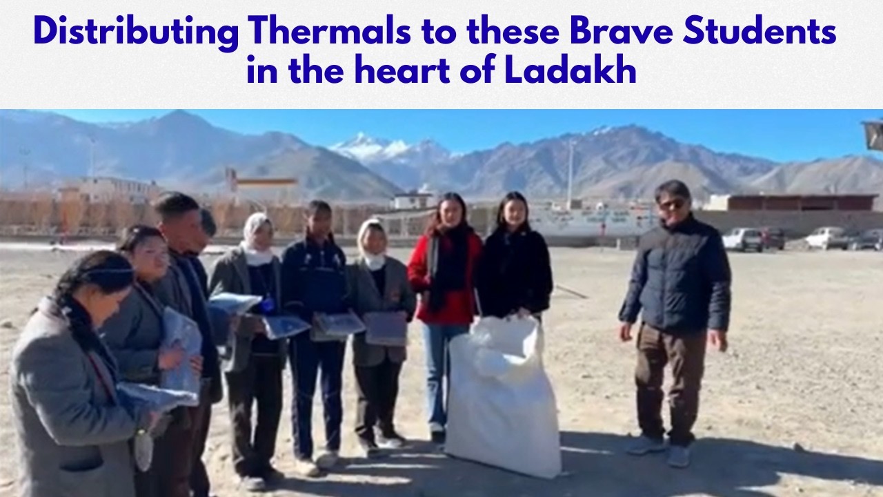 Distributing thermals to these brave Students.