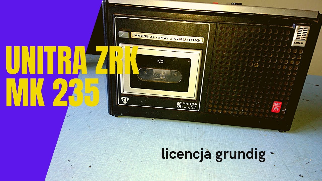 MAGNETFON KASETOWY PRZENOŚNY M235 PRODUKCJA UNITRA ZRK NA LICENCJI GRUNDIG