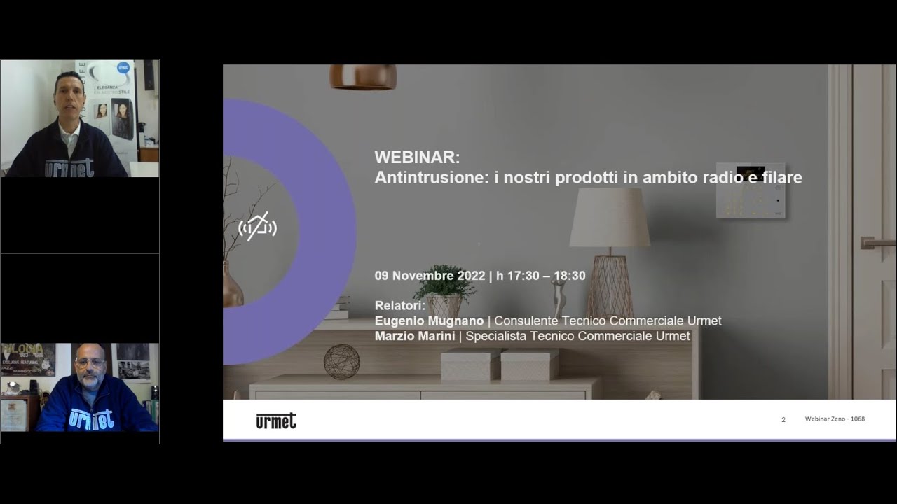 I Webinar di Urmet: i nostri prodotti di antintrusione in ambito radio e filare
