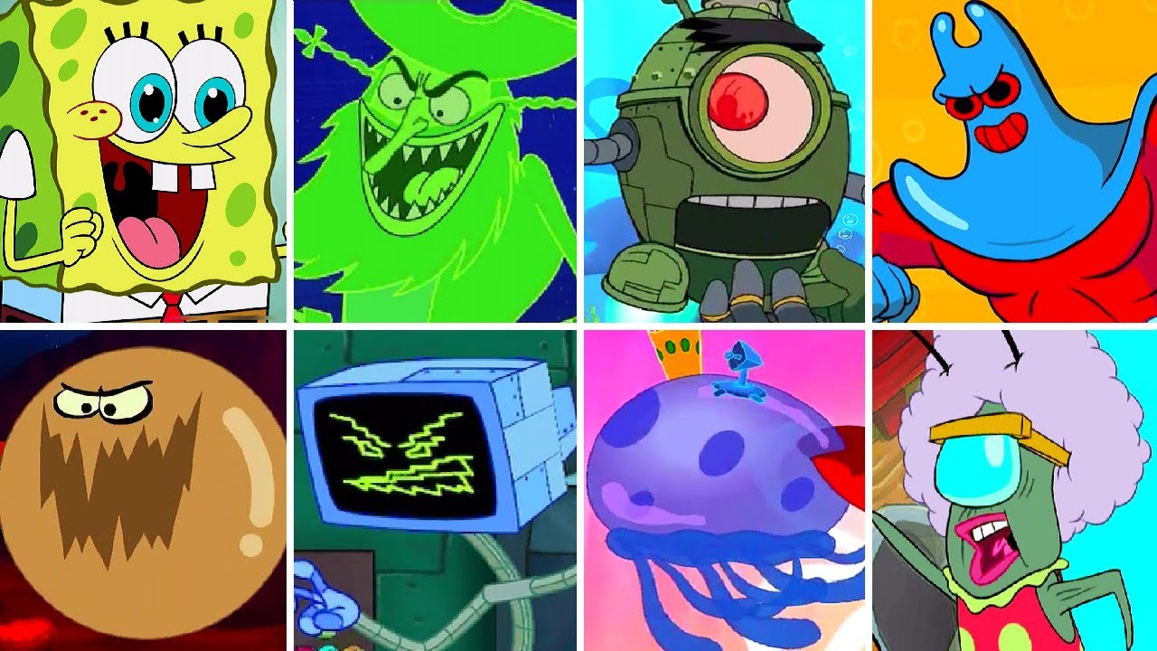 SpongeBob Patty Pursuit - All Bosses & Endings