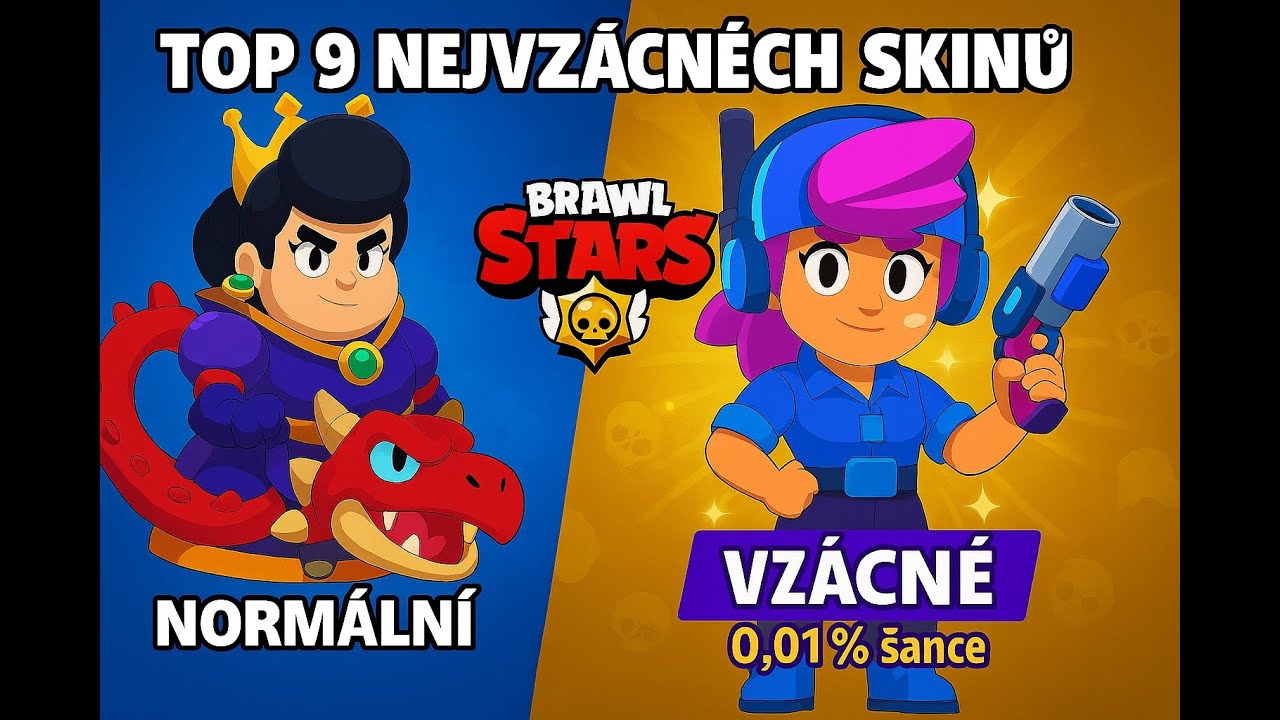 TOP 9 nejvzácnějších skinů v Brawl Stars