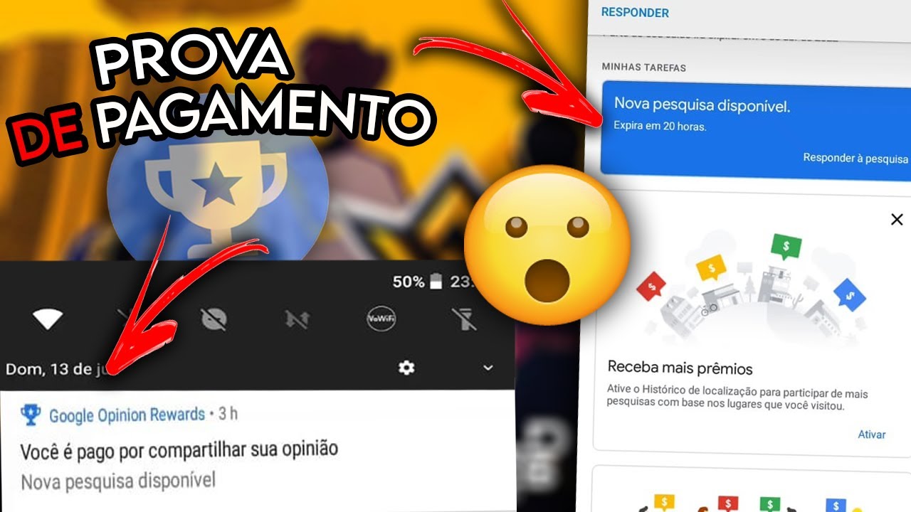 PROVA DE PAGAMENTO+ CEP FUNCIONAL PARA GOOGLE OPINION REWARDS 2022