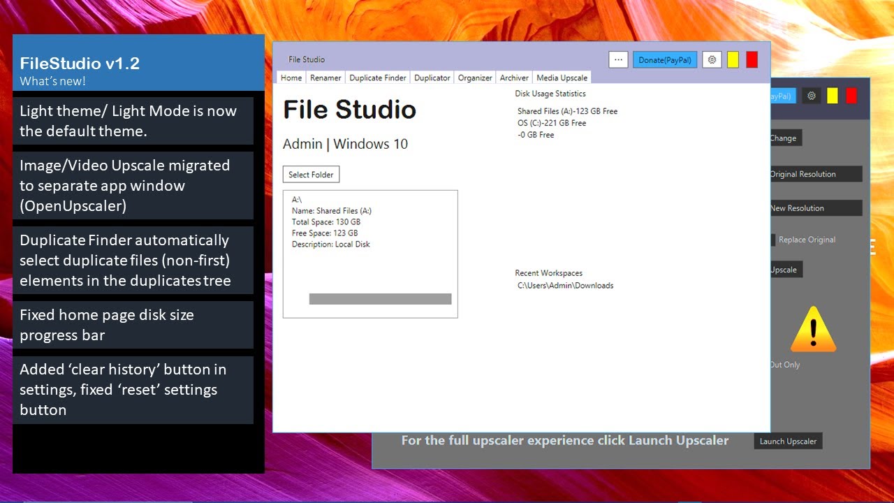 FileStudio v1.3 (with Open Upscaler) - LTS Release