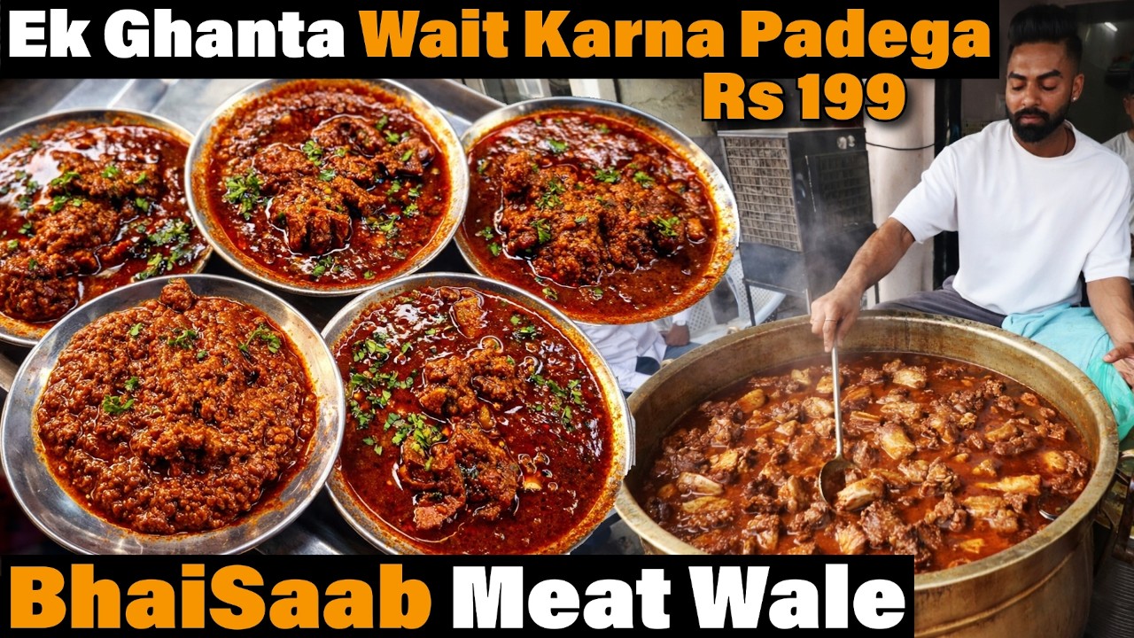 BHAISAAB MEAT WALE KA DESI GHEE MUTTON CURRY & Ghar Ka Phulka. Most Viral Mutton of Punjab