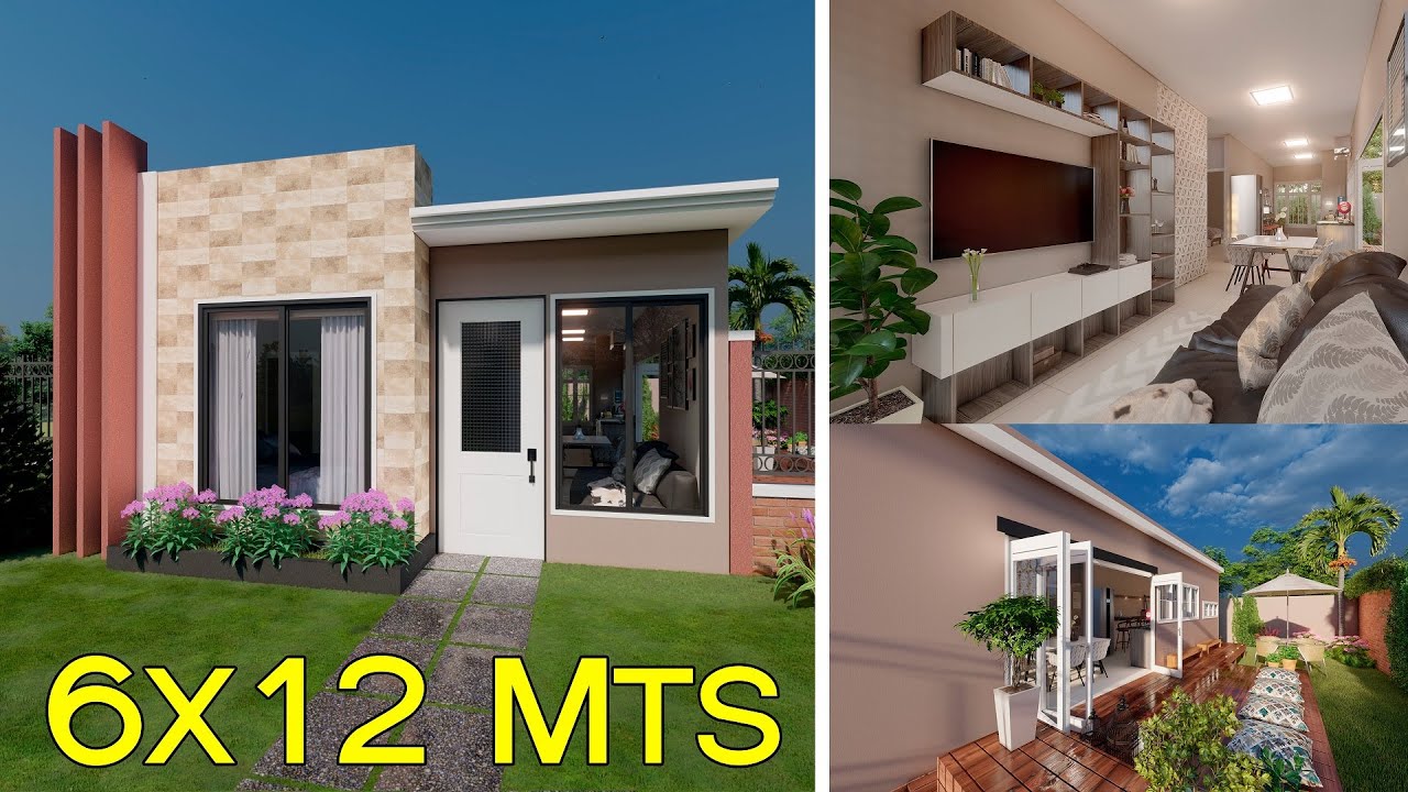 Plano de casa de 6x12 metros