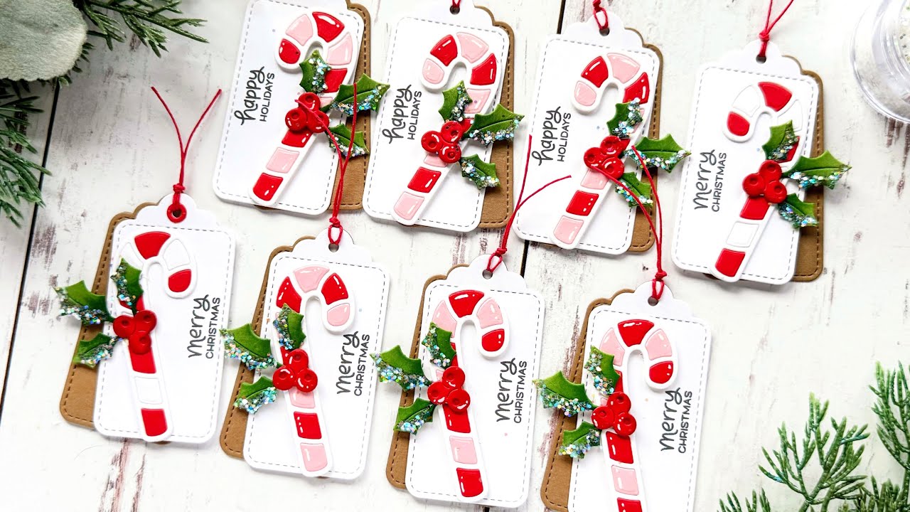 Die-cut holiday tags with Mindy