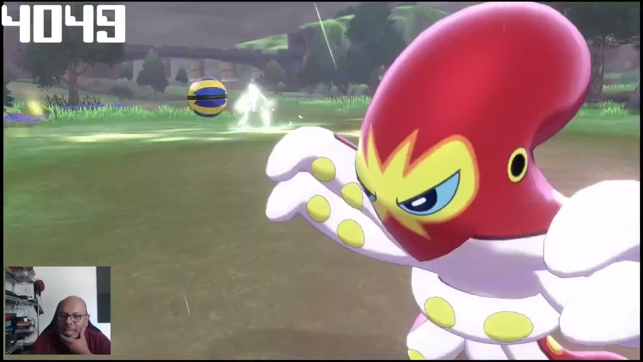 Live shiny Grapploct 4049 Srs and the first Tepig - Pokemon Shield/ Ultra Sun