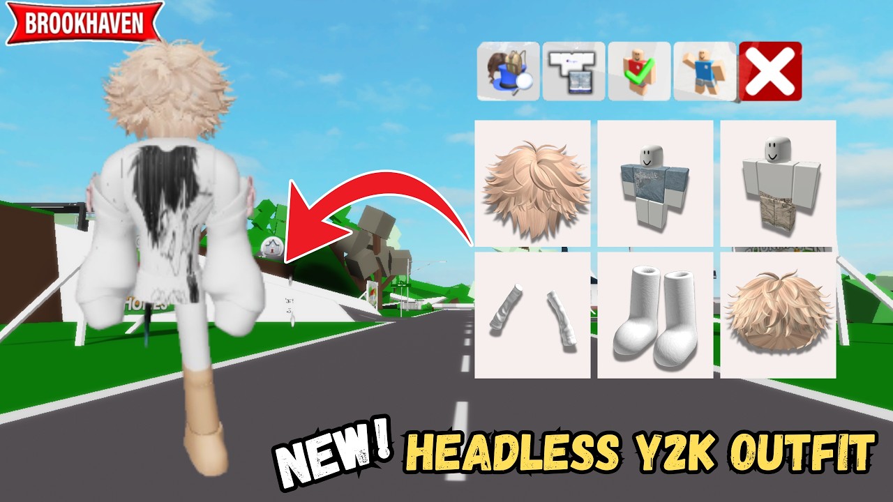 Y2K Emo Boy Outfit in Brookhaven 🖤💿 (Viral Look)