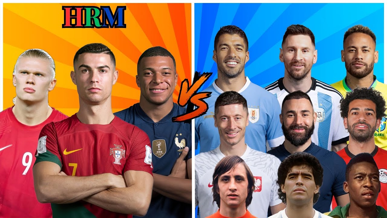 Ronaldo Mbappe Haaland 🆚 NEW & OLD LEGENDS (Messi Neymar Benzema Maradona Pele) 🔥💪