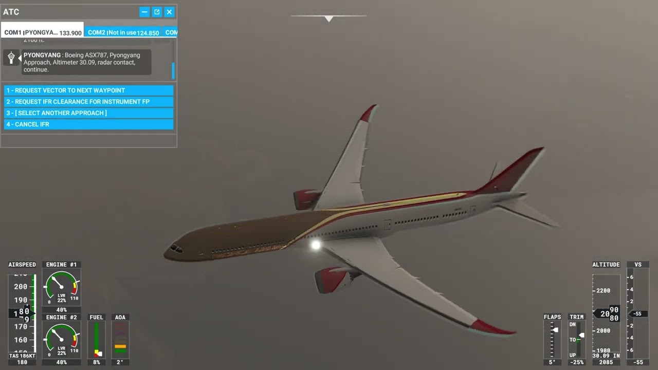 Microsoft Flight Simulator: Shenzhen to Pyongyang with a 787-10