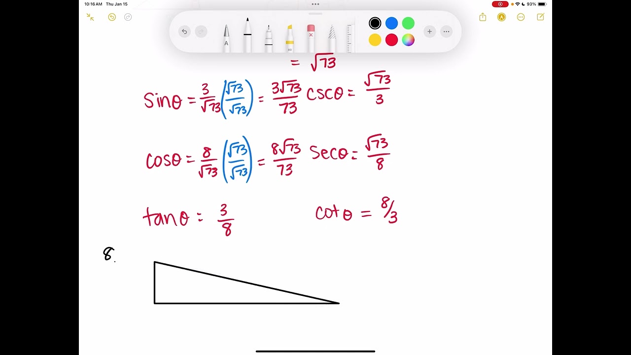 Algebra 2 13.1 Use Trigonometry with Right Triangle