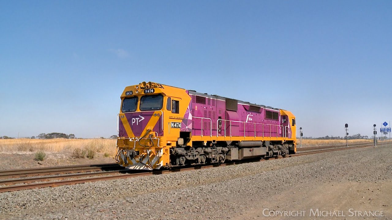 Vline locomotive N474 Running Light Engine Into Gheringhap (31/3/2024) - PoathTV Trains