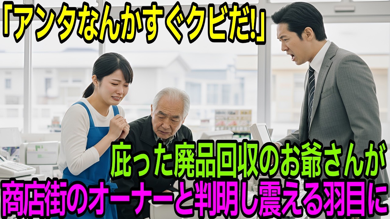 【スカッとする話】高齢者をゴミ扱いしパートを不当解雇し、弱者を見下した店長の末路…まさかの大逆転！【朗読】