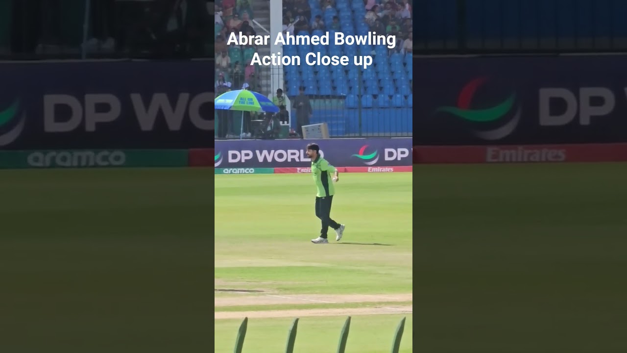 Abrar Ahmed Bowling Action Closeup