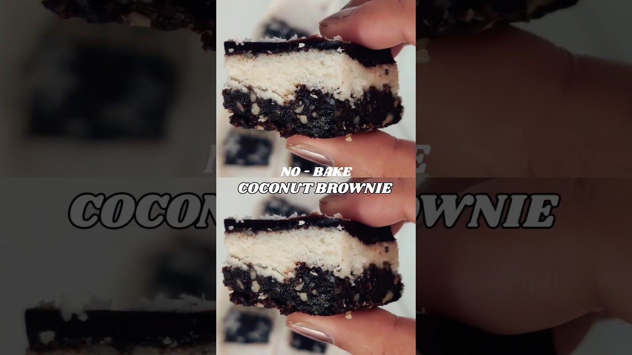Chocolate Coconut Brownie Recipe #brownie #shorts #youtubeshorts  #yt #healthy #feed