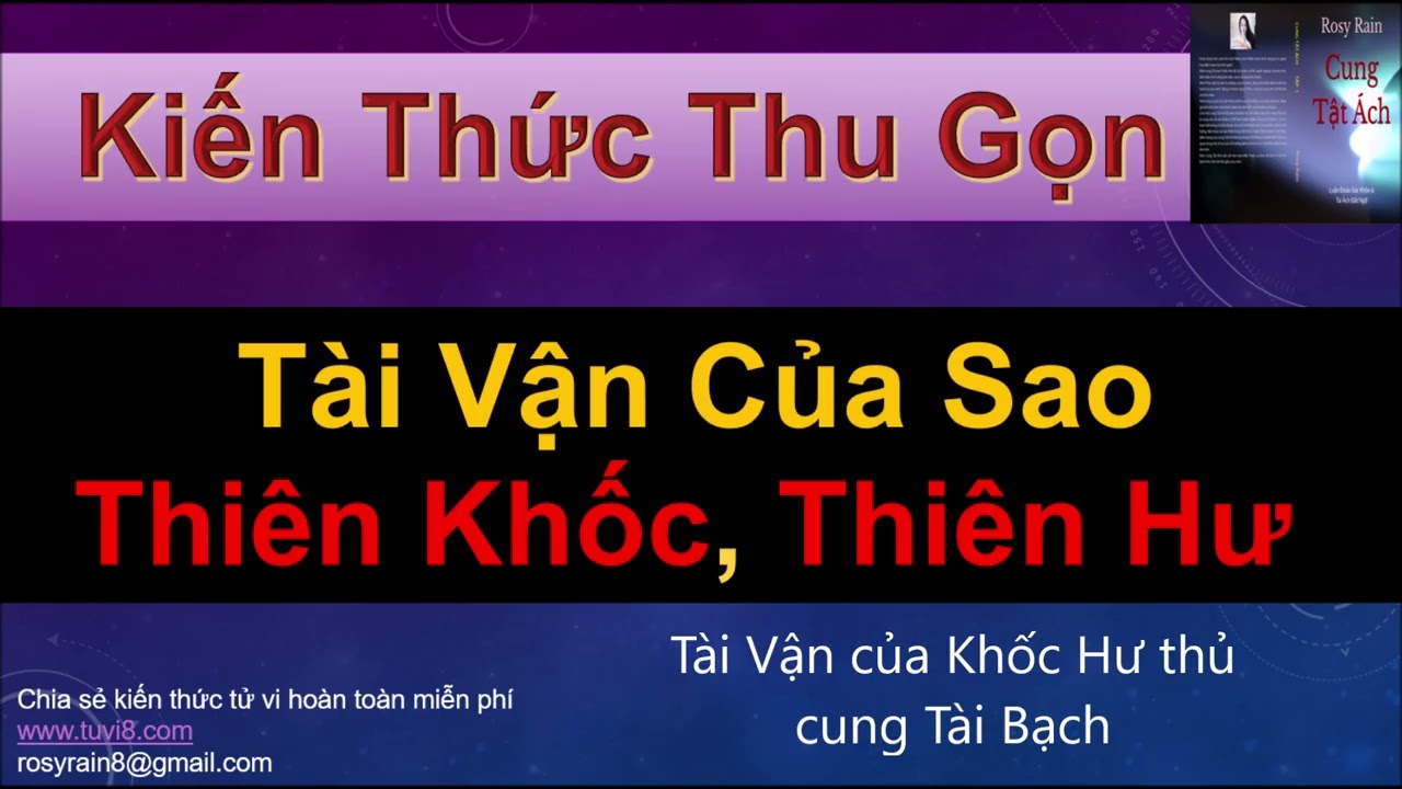 TÀI VẬN CỦA SAO THIÊN KHÔC , THIÊN HƯ - KIẾN THỨC THU GỌN DỄ HỌC DỄ NHỚ