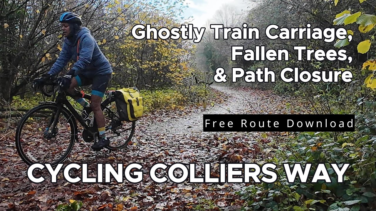 Cycling Colliers Way | Ghostly Train Carriage, Fallen Trees & Path Closure