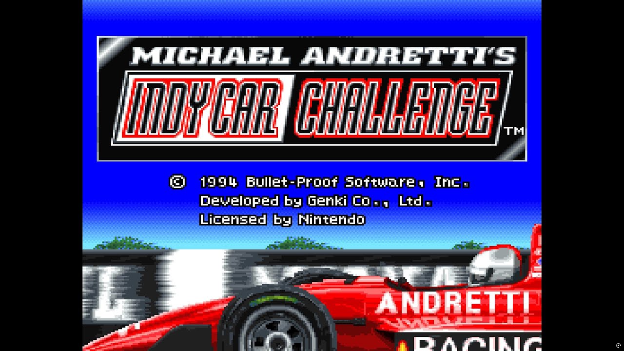 Michael Andretti's Indy Car Challenge. [SNES - GENKI, Bullet Proof Software]. (1994). Full Play.