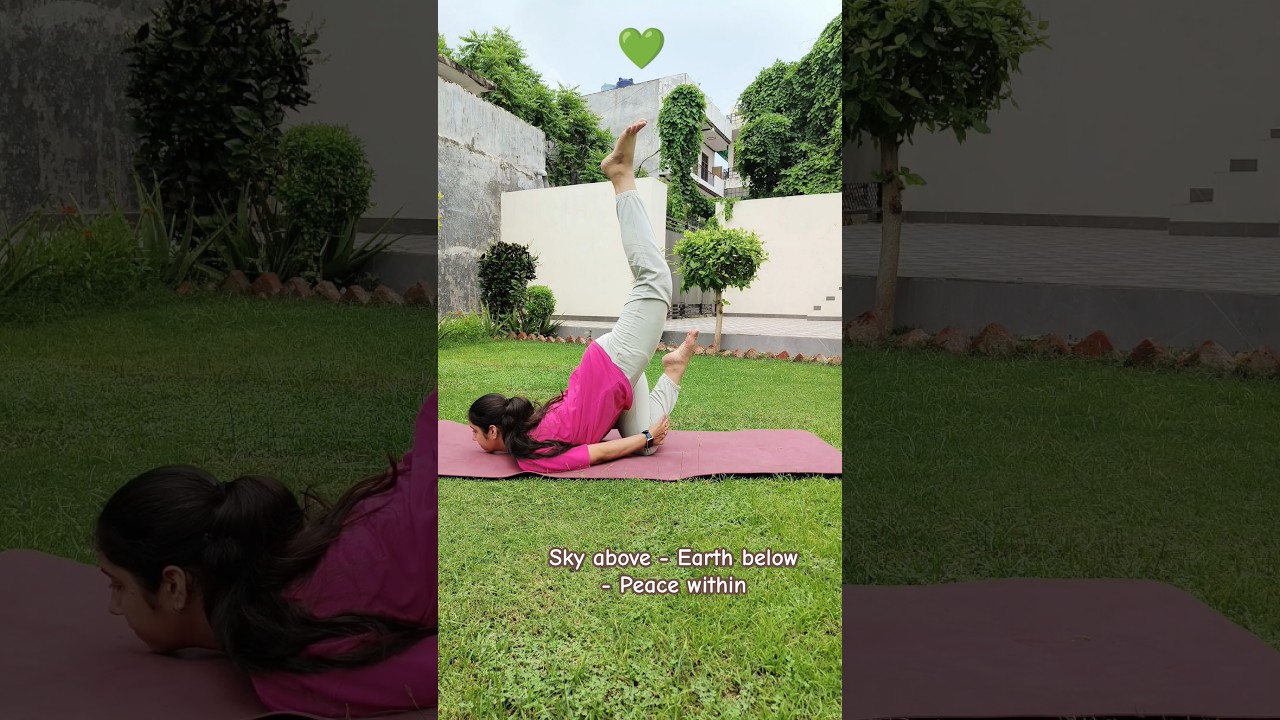Yoga practice in nature| Peaceful weather & surrounding 💚 