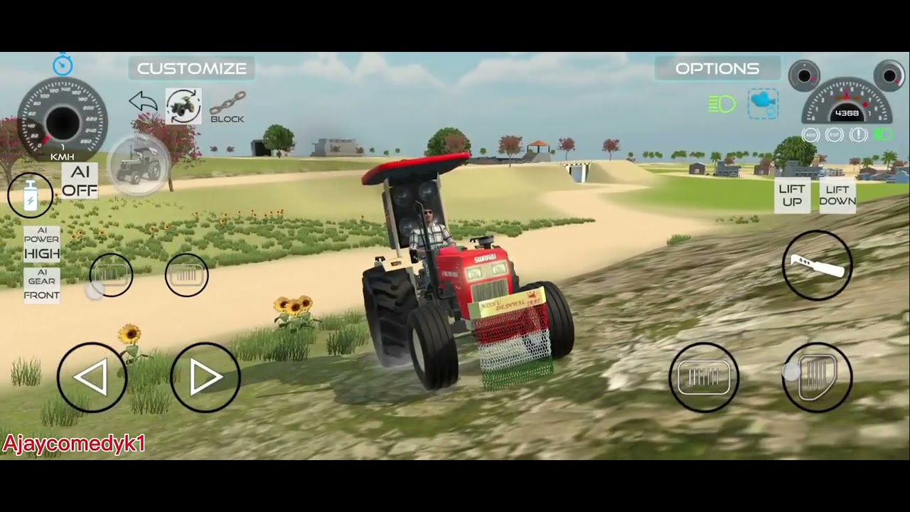🤯आज तो अपने Swaraj ने रेल बना दी || Full power #automobile #farmer #gaming #stunt 