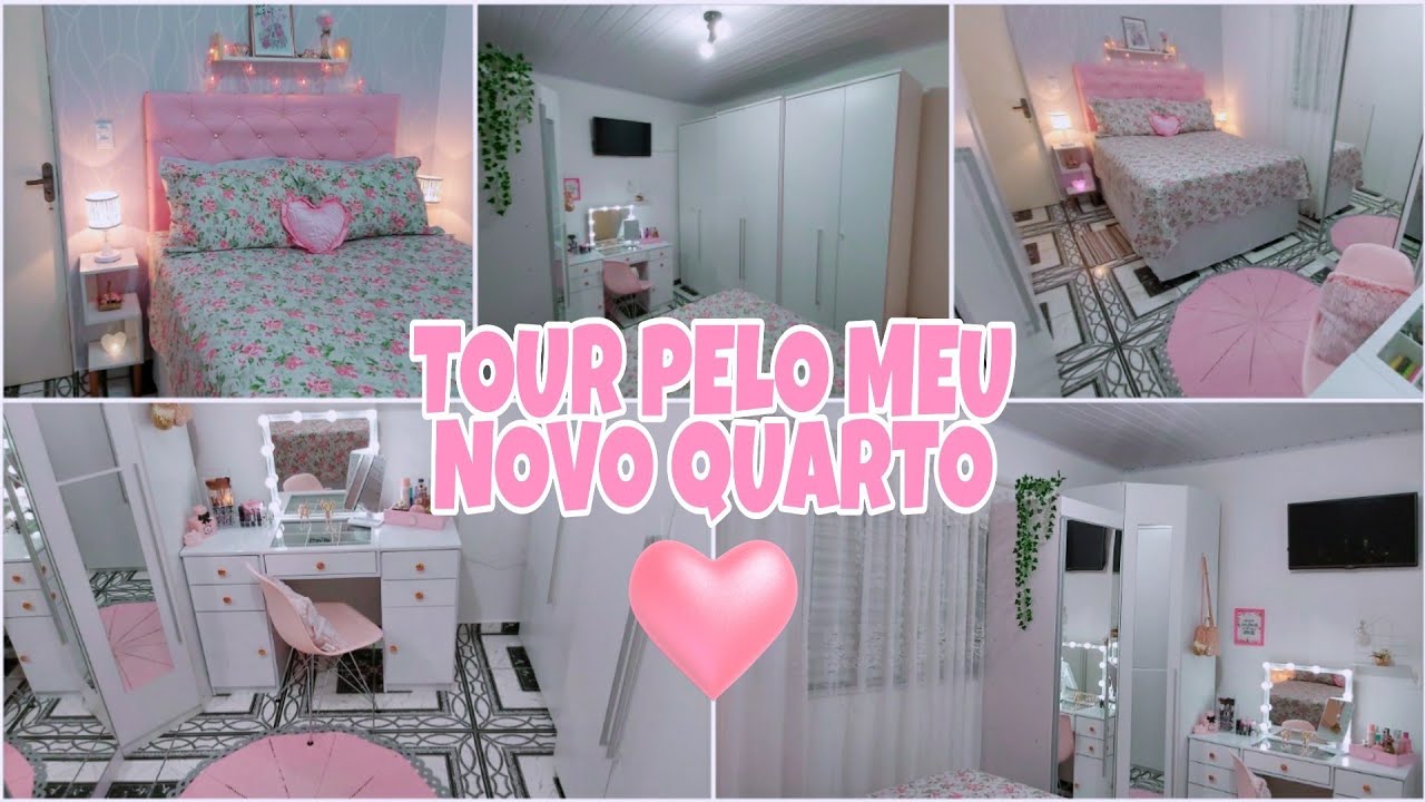 TOUR PELO QUARTO + DECORAÇÃO NOVA E MÓVEIS NOVOS😍