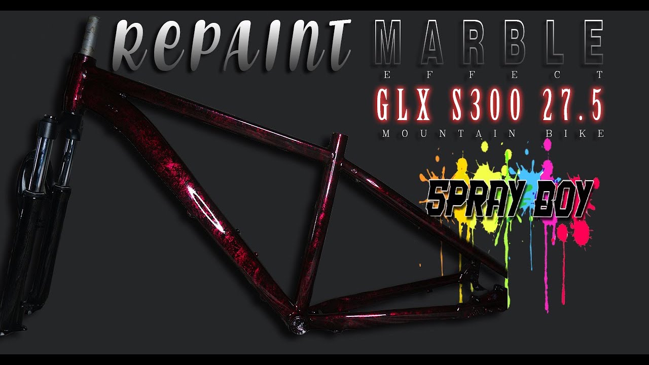 GALAXY GLX S300 27.5 2021 MTB / REPAINT MARBLE EFFECT USING SAMURAI PAINT