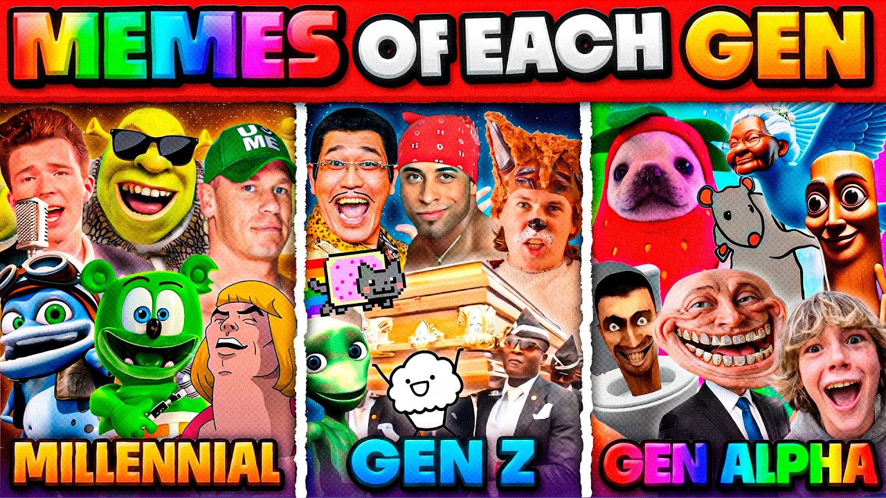MILLENNIAL vs GEN Z vs GEN ALPHA (MEME SONGS)