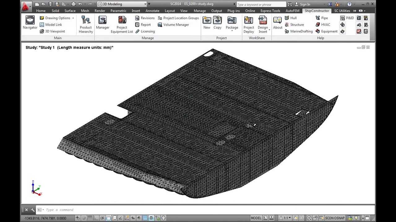 AutoFEM Finite Element Analysis and ShipConstructor: Joint Work (tutorial, English)