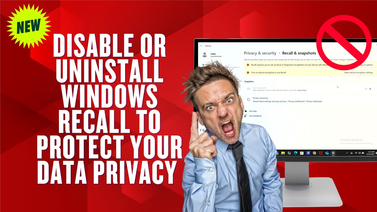 Disable or Uninstall Windows Recall to Protect Your Data Privacy