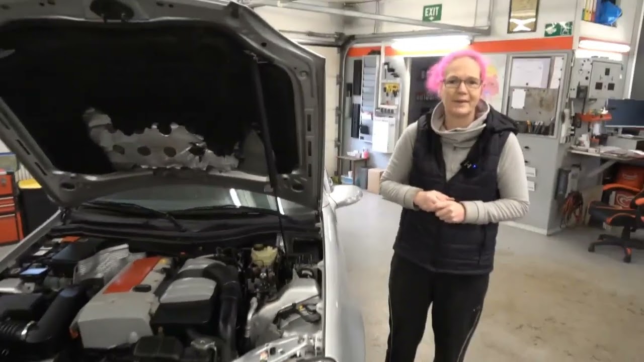 Sonntagsarbeit damit es in der Halle nicht mehr stinkt. Mercedes SLK R170 mit def. Lüftersteuergerät