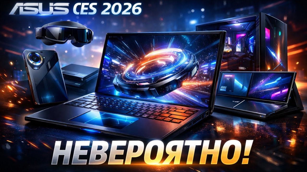 ASUS 2026 НОВИНКИ CES - САМЫЕ ВПЕЧАТЛЯЮЩИЕ ТЕХНОЛОГИИ!