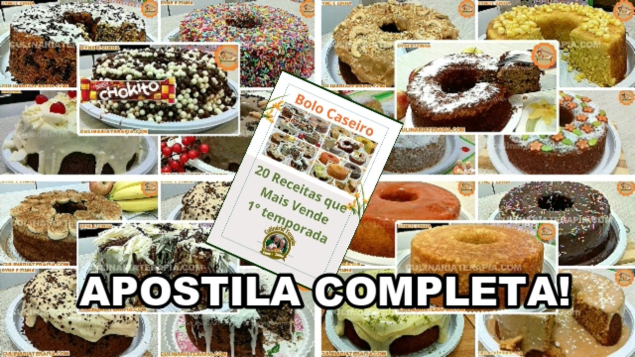 🍰 APOSTILA R$ 5,00 - 20 BOLOS QUE MAIS VENDEM  1ª TEMPORADA - ADQUIRA JÁ!
