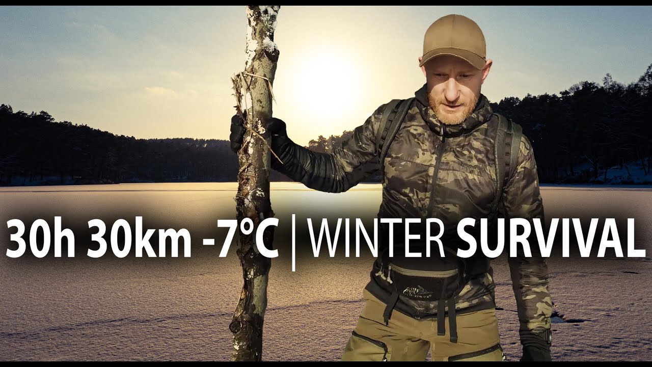 30 h | 30 km | -7°C | 3 Gegenstände 🟤 Survival-Wildnis-Wanderung & Overnighter im Winter