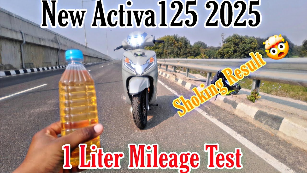 New Activa125 Mileage⛽️ Test 2025 !!New Activa125 City Mileage Test !!Shoking Result 😱 #newactiva125