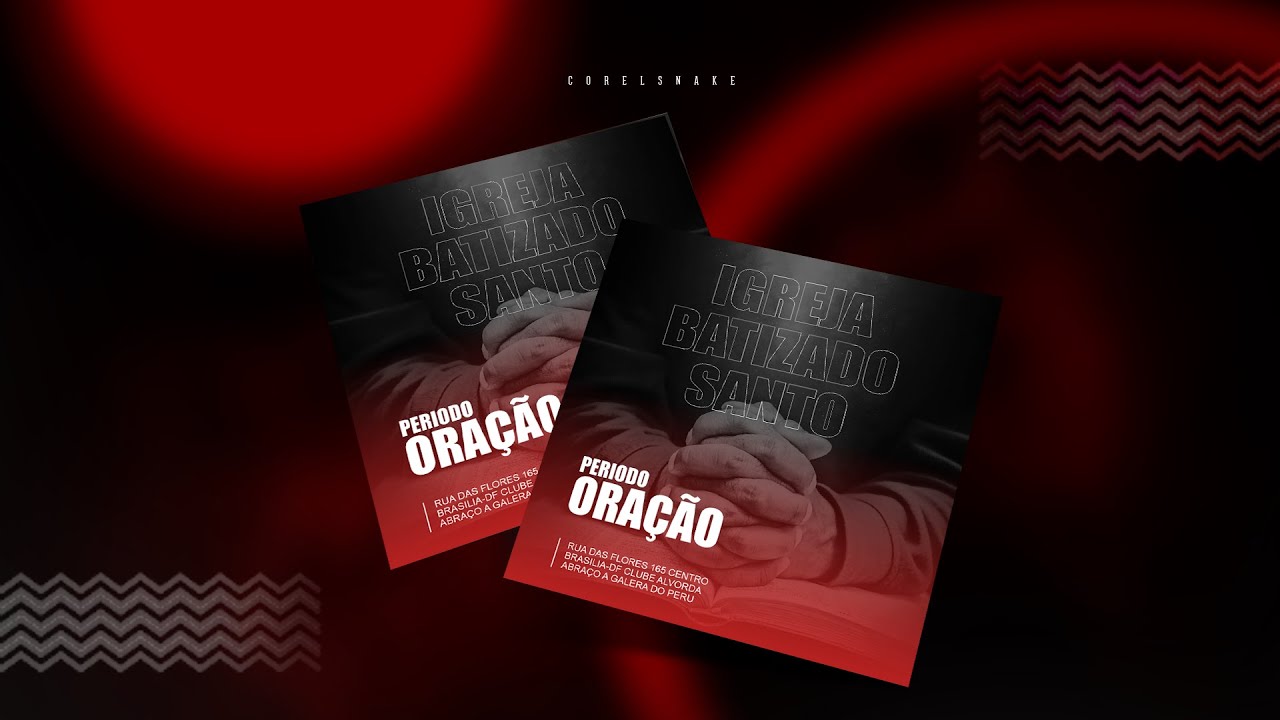 CRIAÇÃO DE BANNER PARA IGREJA - CRIAÇÃO DE ARTES -  COREL SNAKE