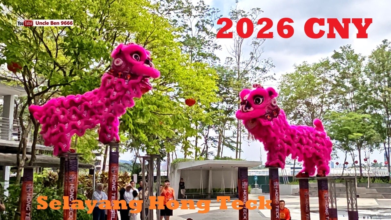 2026 CNY High Pole Lion Dance Performance (Double Lions) #ativoplaza #雪州士拉央弘德體育會龍獅團