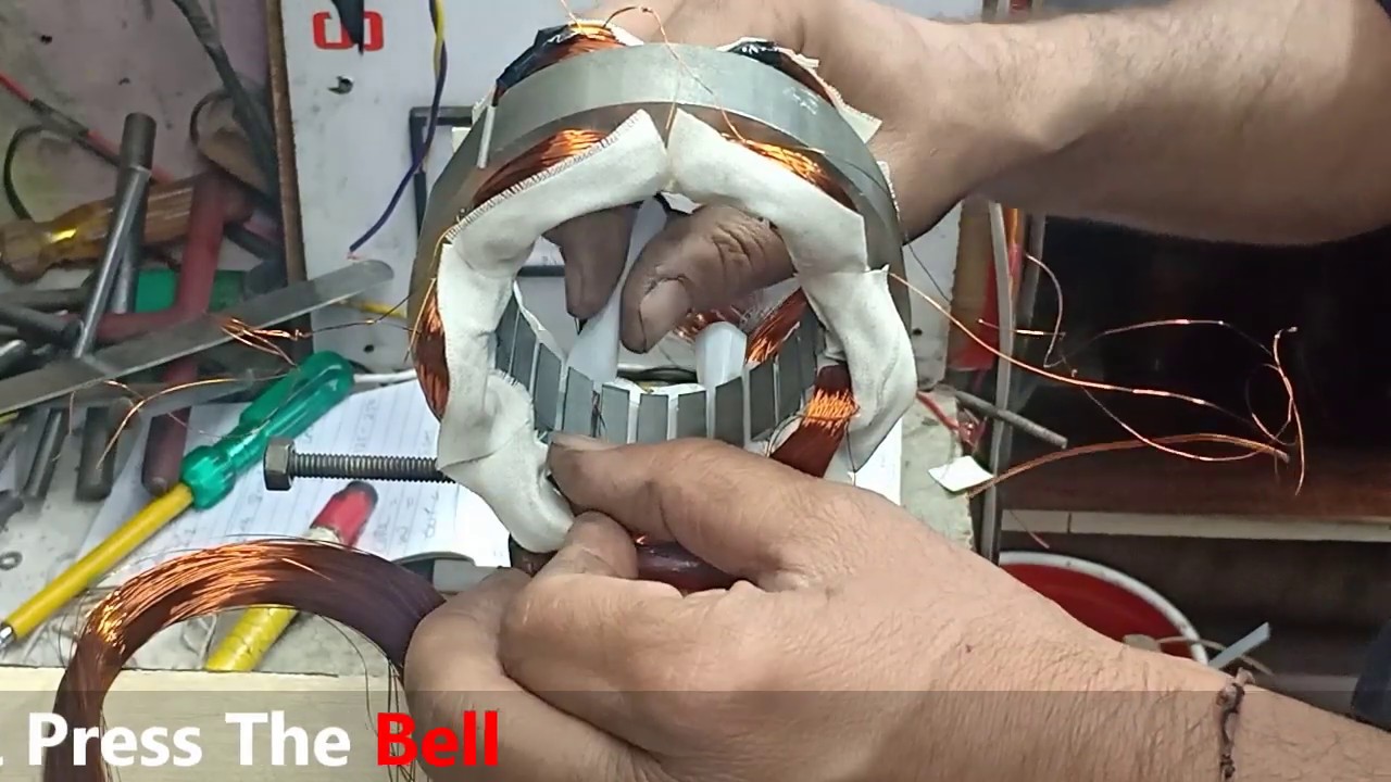 Air Conditioner Motor winding Full Rewinding Data 6+6 coil 960 rpm || 6 pole slow speed winding