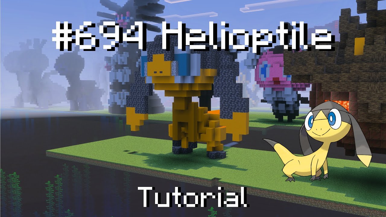 How to build a Pok&eacute;mon helioptile in Minecraft (Tutorial)