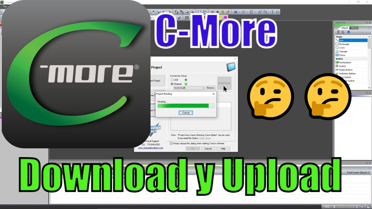 Tutorial Upload y Download en HMI EA9 C-More