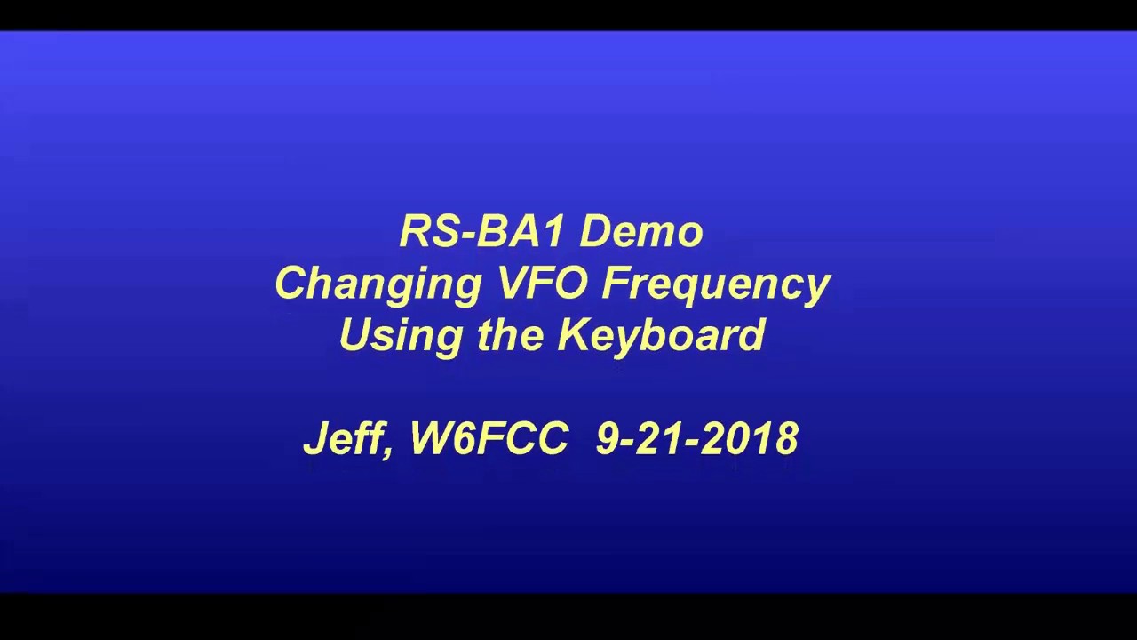 ICOM RSBA1 Entering Frequencies with Keyboard