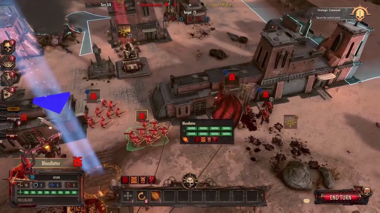 Многопользовательский матч Warhammer 40000 Battlesector, матч 275: Демоны Хаоса Кхорна против Чёр...