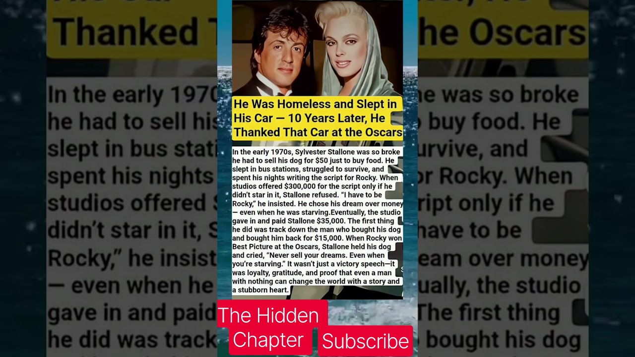 SylvesterSylvester Stallone Was Broke and Homeless&mdash;Then Rocky Changed Everything.The Hidden Chapter