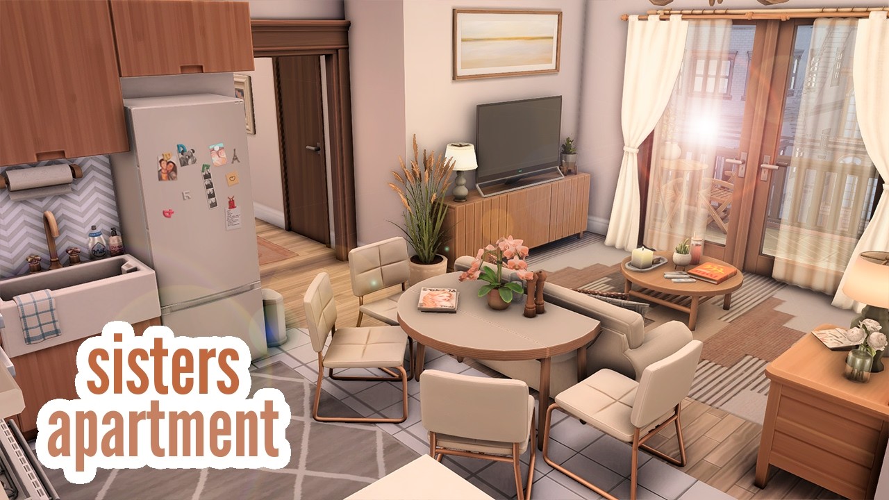 Квартира сестры \\ The Sims 4 CC скоростная сборка