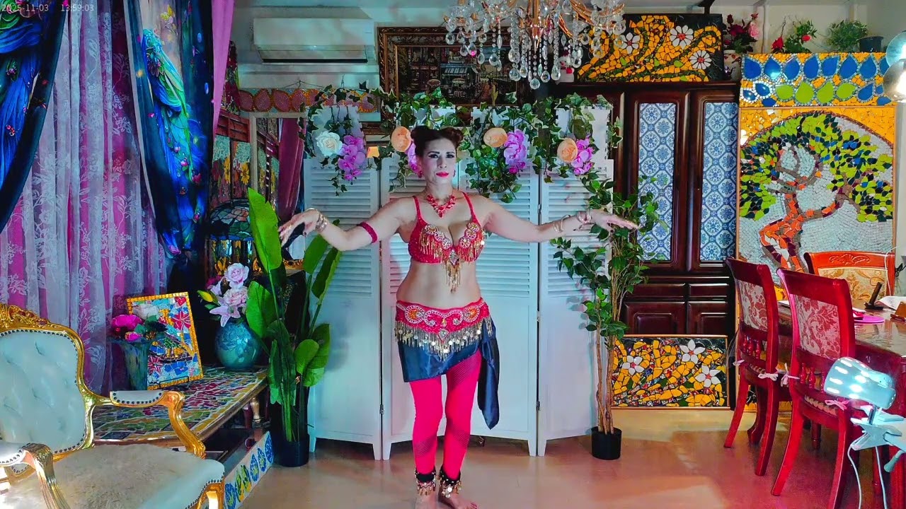 November 3.2025 Upper Abs Isolation/Tutorial belly dancing  Basic Moves Beginner Level @ mhariegold 