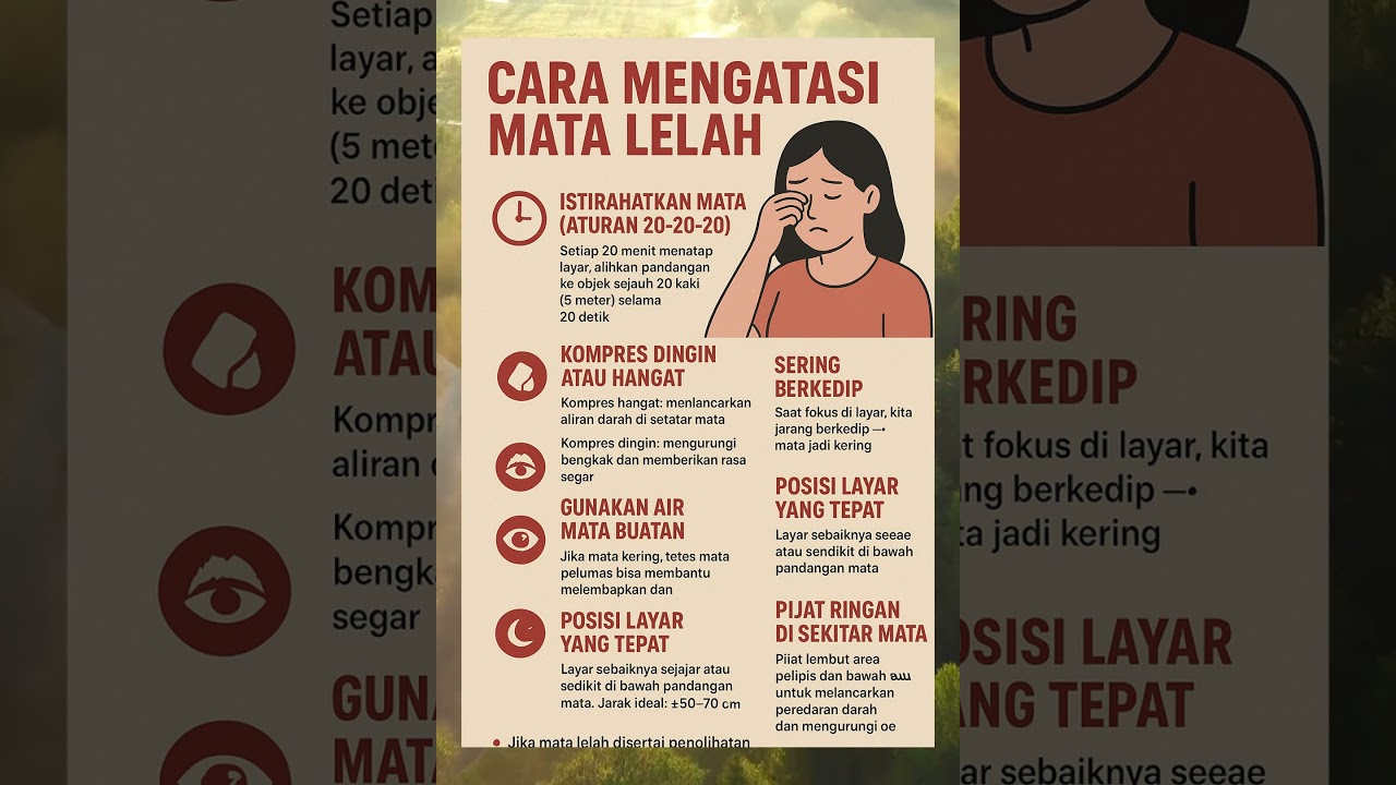 CARA MENGATASI MATA LELAH